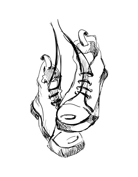 手绘运动鞋运行运动概念图片下载