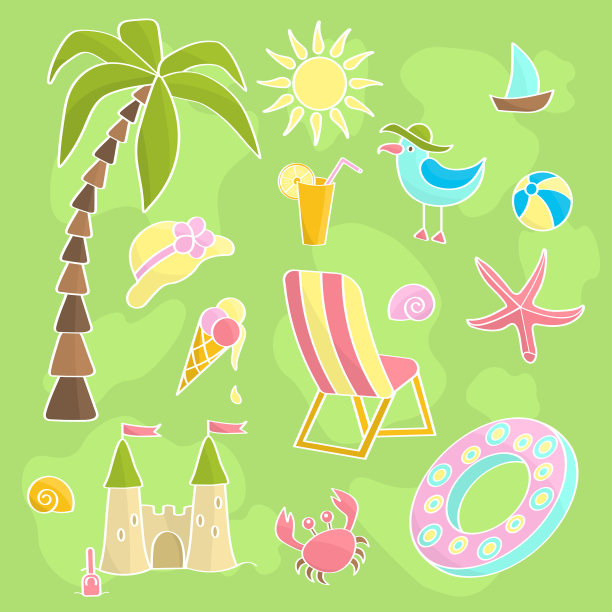 主题设定在夏季海上假期上图片下载