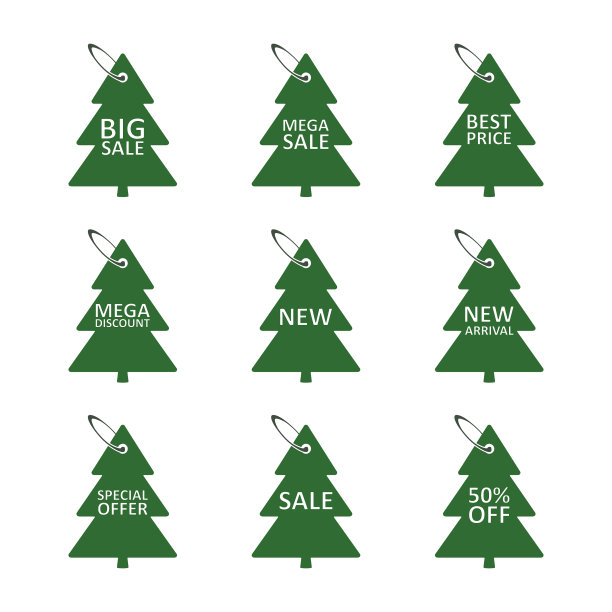 打折标签形式的圣诞节图片下载