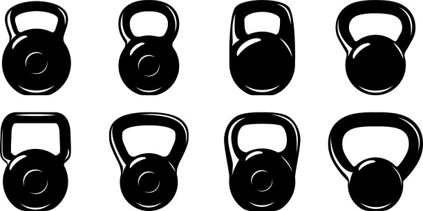 设置健身壶铃设计元素为图片下载