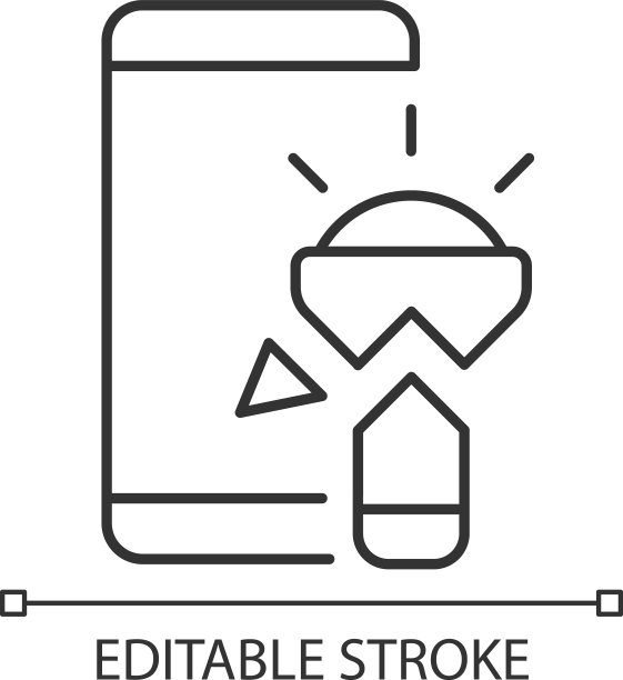 手电筒不工作线性图标图片下载