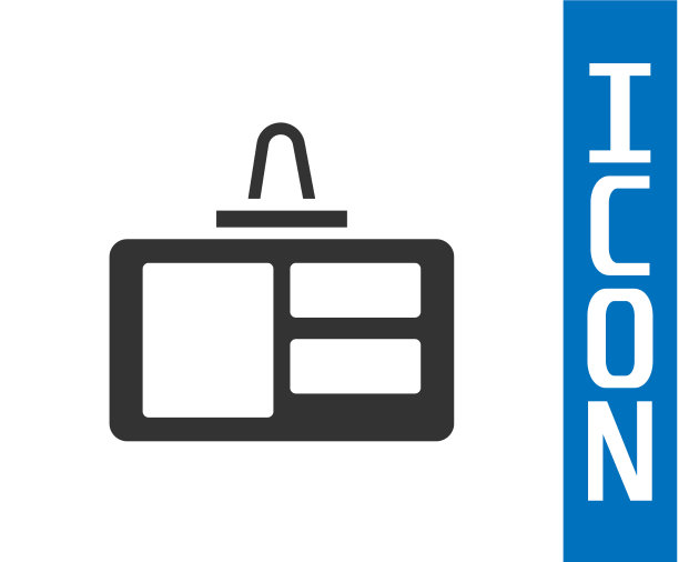 灰色标识牌图标隔离在白色上图片下载