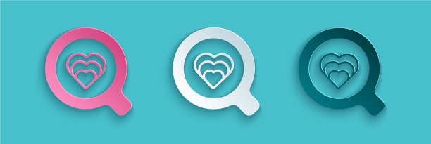 剪纸咖啡杯图标孤立在蓝色图片下载