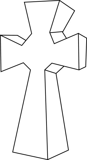 简单的剪纸艺术墓碑图片下载