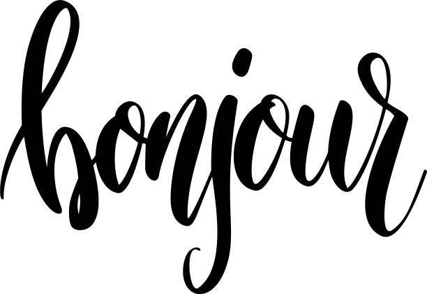 白色背景上的“你好”字短语图片下载