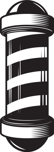 理发杆采用单色风格设计元素图片下载