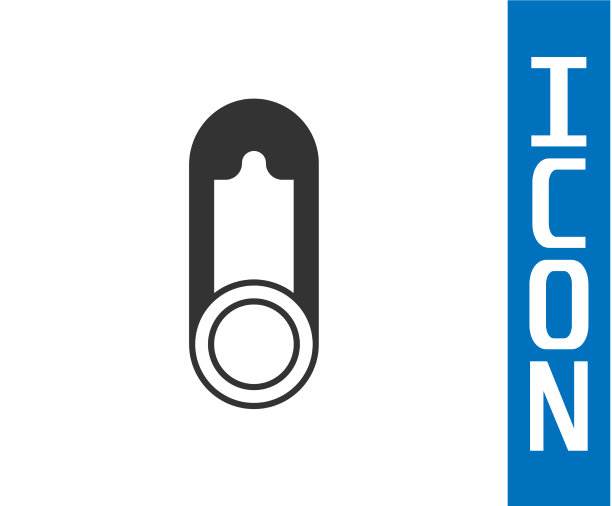 灰色的婴儿衣服别针图标孤立在白色图片下载