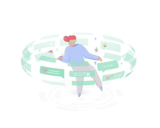 未来技术概念男人使用未来hud图片下载