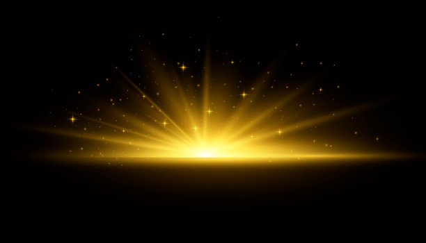 爆炸太阳具有射线和聚光、光的效果。图片下载