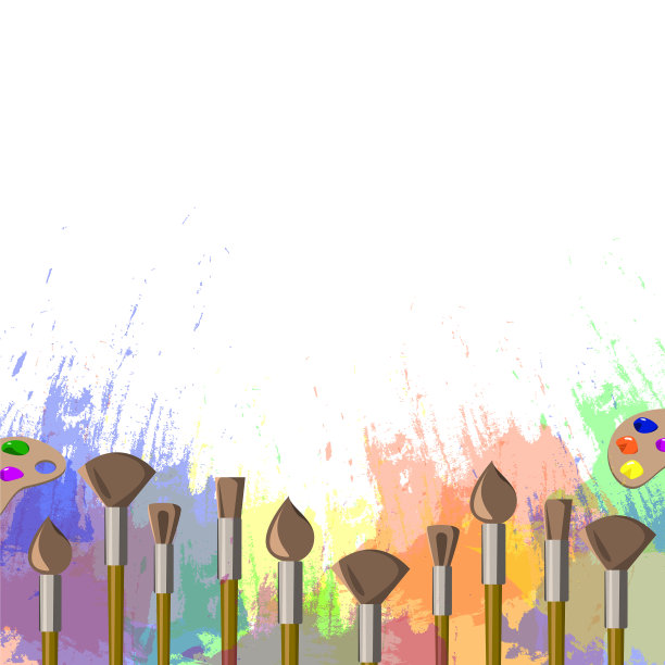 设置画笔在白色背景上绘画图片下载