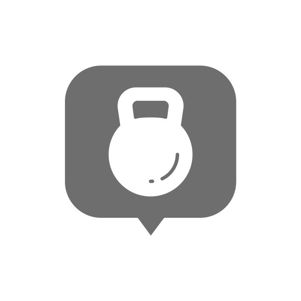 在语音气泡中表示重量的壶铃图片下载
