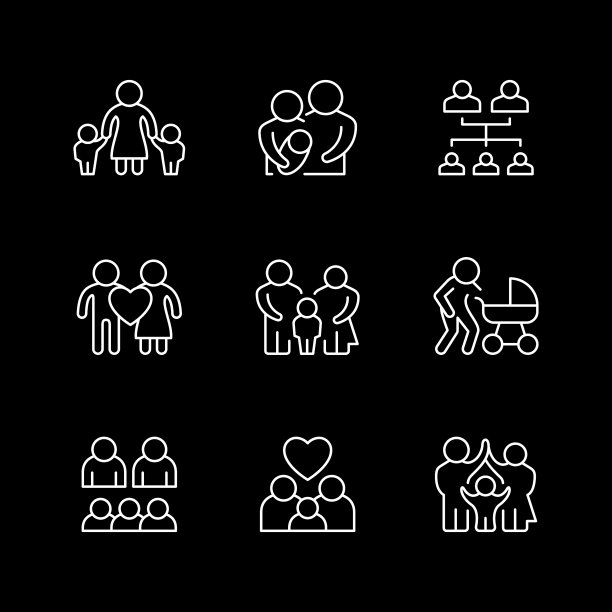 家庭图标线条图片下载