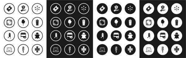 放烟花，棉花糖，门票，爆米花进去图片下载