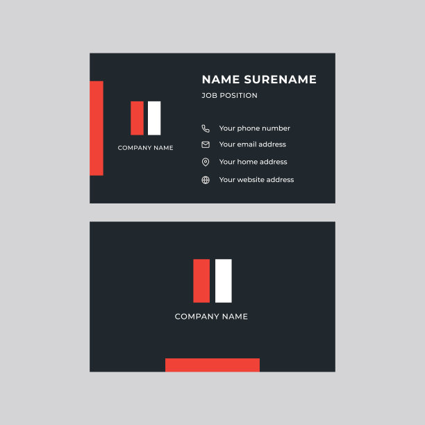 现代、创意和干净的双面企业图片下载