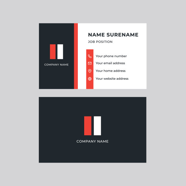 现代、创意和干净的双面企业图片下载