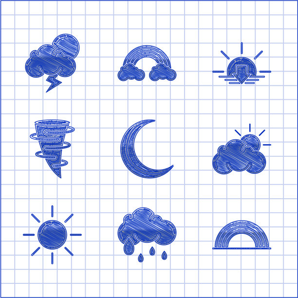 月落星辰云落彩虹雨图片下载