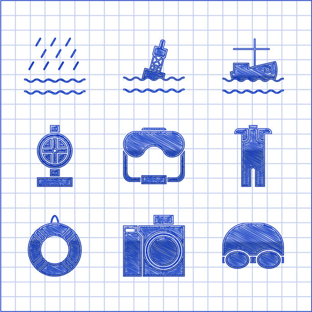 将潜水面具相机和潜水眼镜搭配图片下载