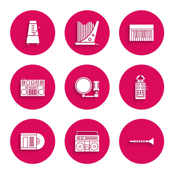 设置麦克风家庭立体声与两个扬声器图片下载