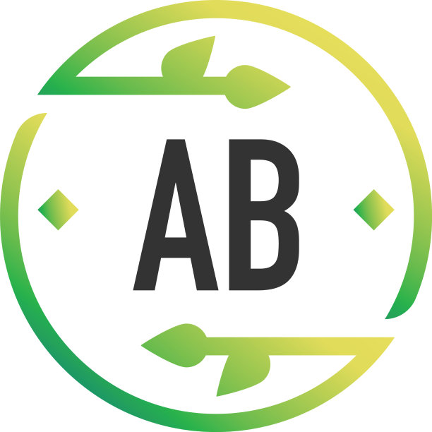 首字母ab自然标志设计模板图片下载