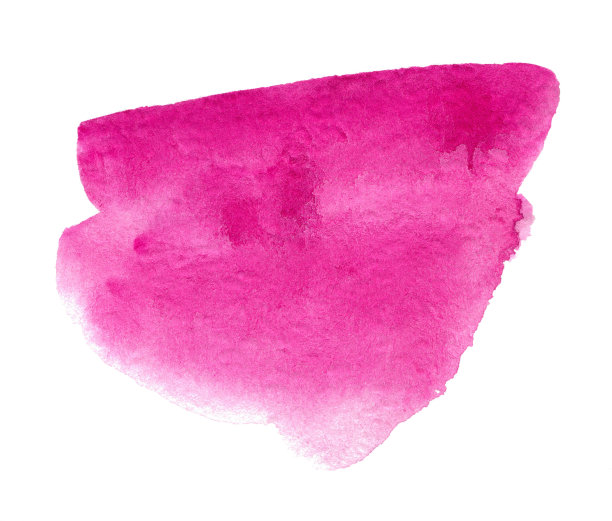 摘要粉红色水彩背景分离在白色背景上图片下载