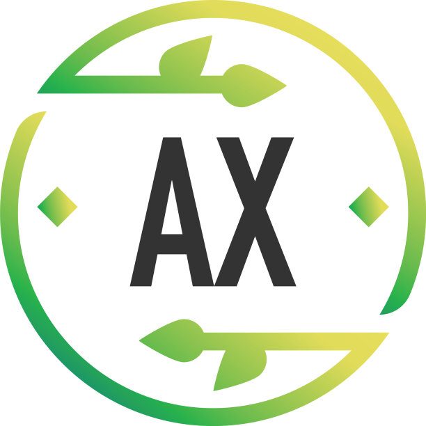 首字母AX自然logo设计模板图片下载
