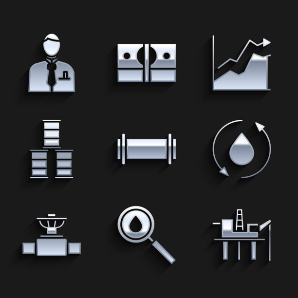 在海上设置工业管道降油平台图片下载