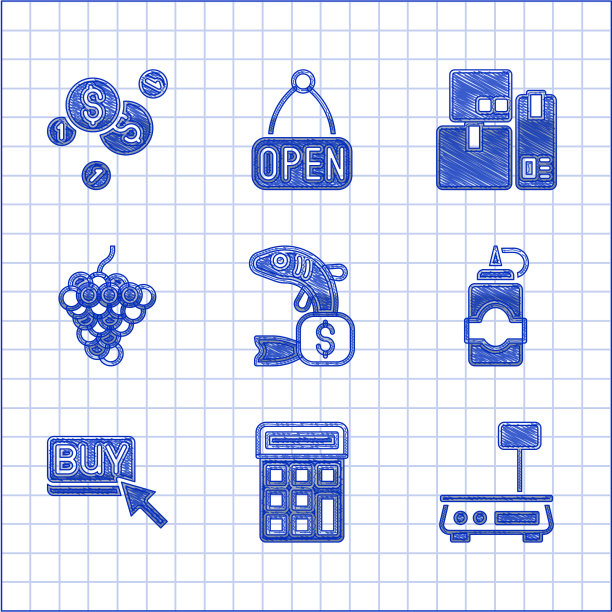 为鱼计算器电子设定价格标签图片下载