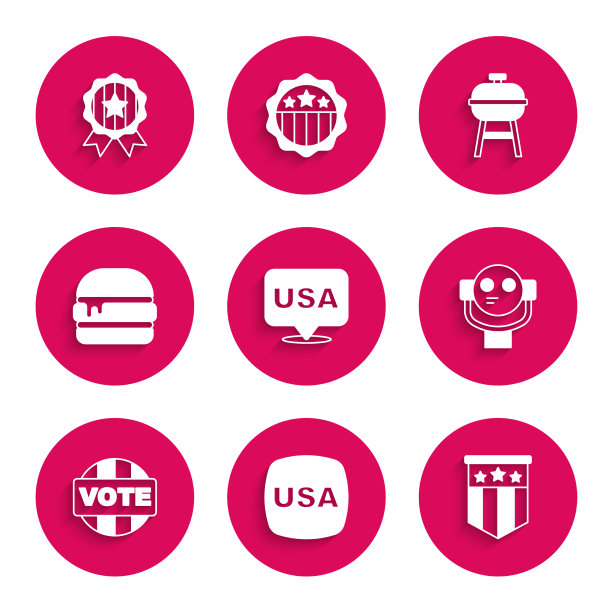 设置美国独立日美国国旗游客图片下载