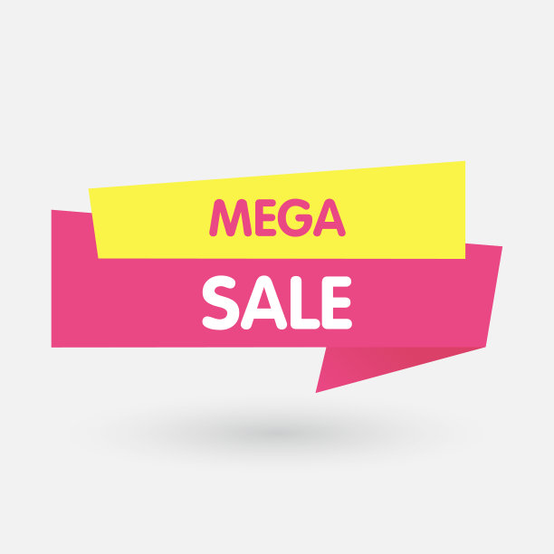Mega sale offer商店offer banner label stick图片下载