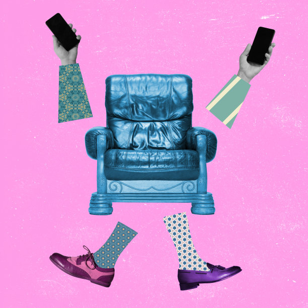 粉红色背景上的当代艺术拼贴。工作忙碌的概念图片下载