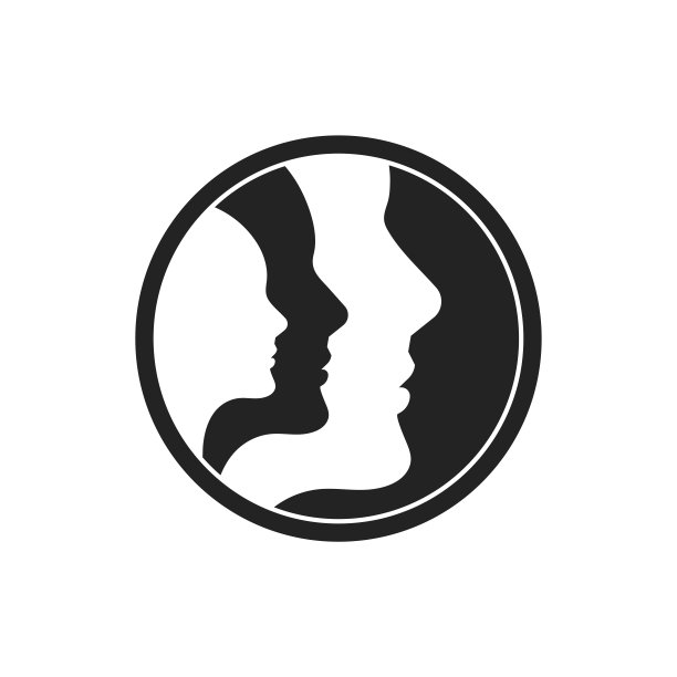 三个人类概要文件。心理学的迹象。团体治疗的图标图片下载