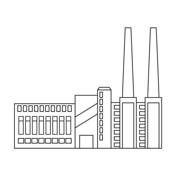工厂建筑图标轮廓图标图片下载