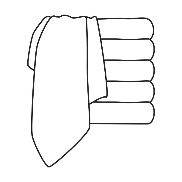 毛巾图标轮廓图标孤立上图片下载