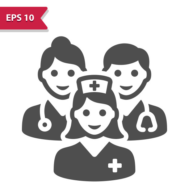 医疗队-医生，护士图标图片下载