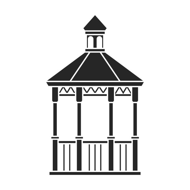 木制凉亭花架iconblack图片下载