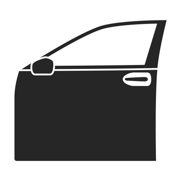 车门图标黑色图标隔离上图片下载