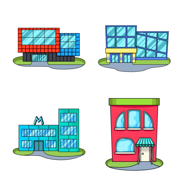 设计超市及建筑标志图片下载