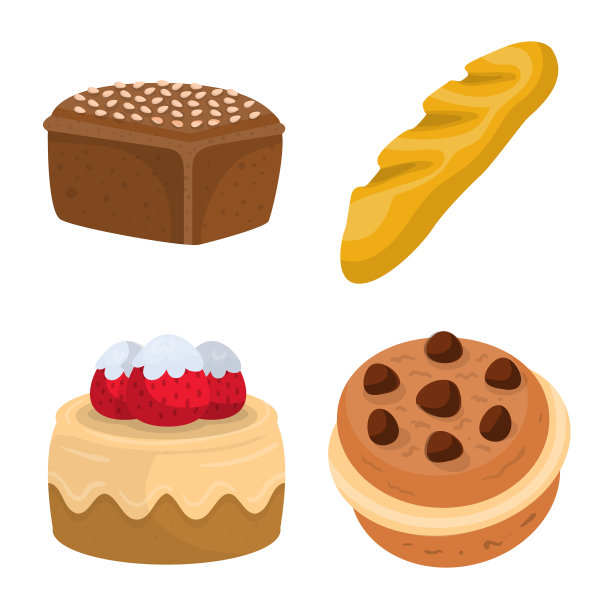 设计烘焙与自然的象征集图片下载