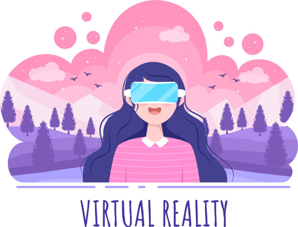 Vr眼镜与游戏设备模拟图片下载