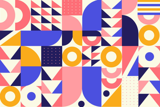 平面马赛克背景矢量插图图片下载