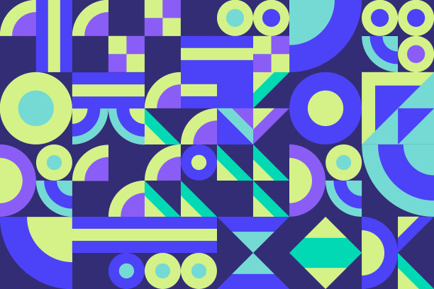 平面马赛克背景矢量插图图片下载