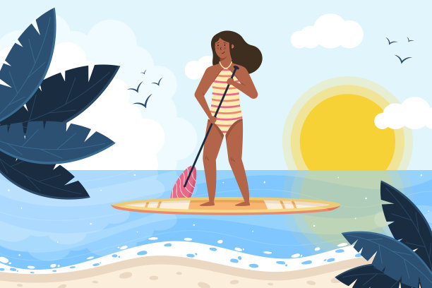 平面设计sup背景矢量插图图片下载