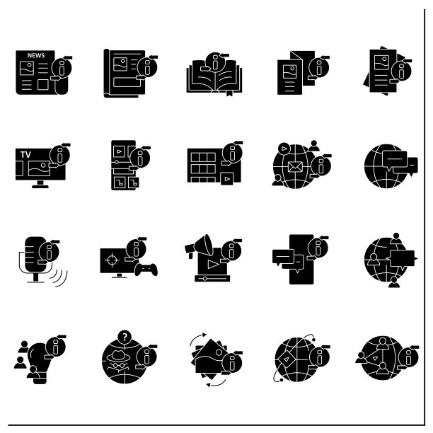 新媒体字形图标合集图片下载