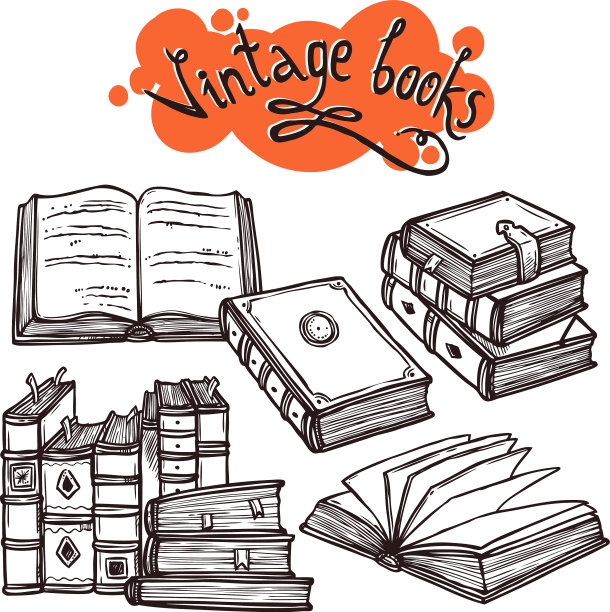 书是黑白的图片下载