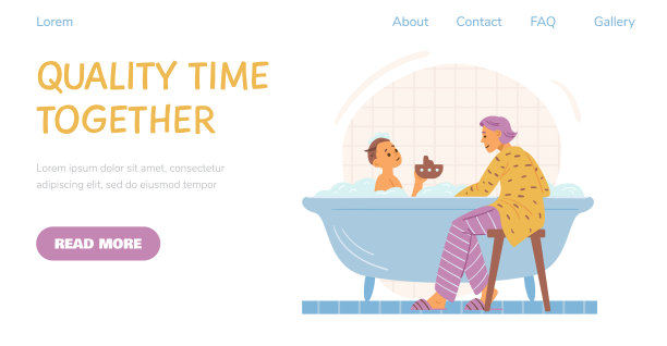 微笑的母亲给她的小儿子洗澡图片下载