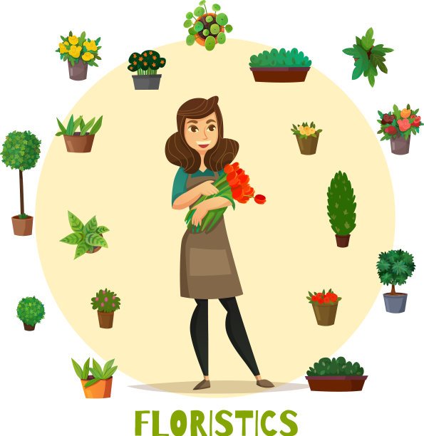 花店概念集图片下载