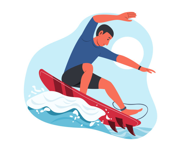 人们喜欢在夏天冲浪图片下载