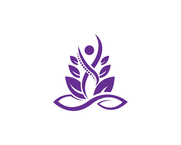 瑜伽和人类冥想莲花标志图片下载