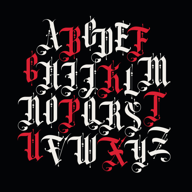 全英文大写字母图片下载