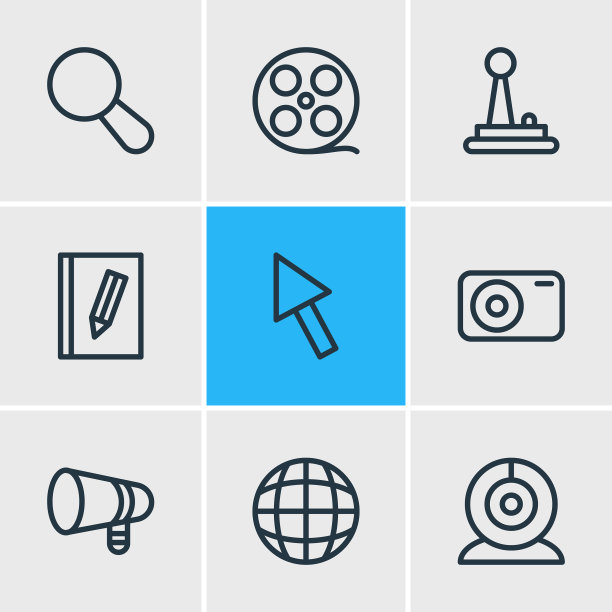 9 .音乐图标线条风格图片下载